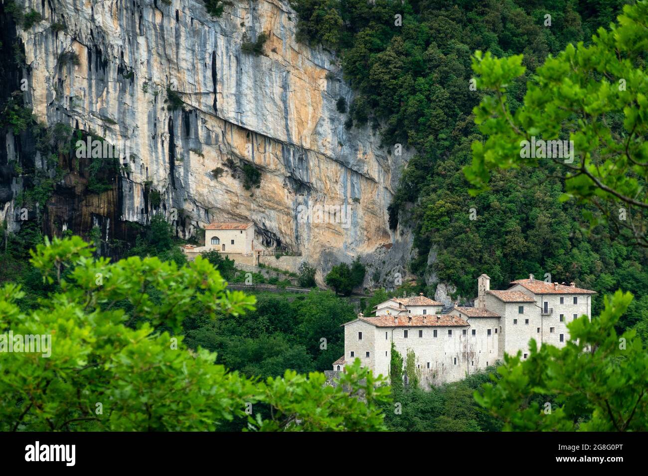 St. Girolamo Hermitage, Mount Cucco Park, Apennines, Umbria, Italy, Europe Stock Photo