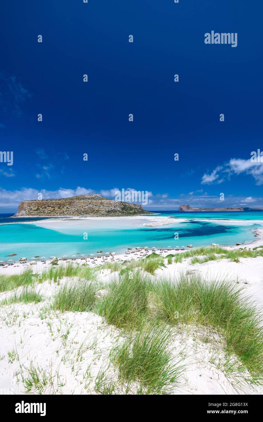 Balos Bay Beach, Gramvousa Peninsula, Crete, Greek Islands, Greece, Europe Stock Photo