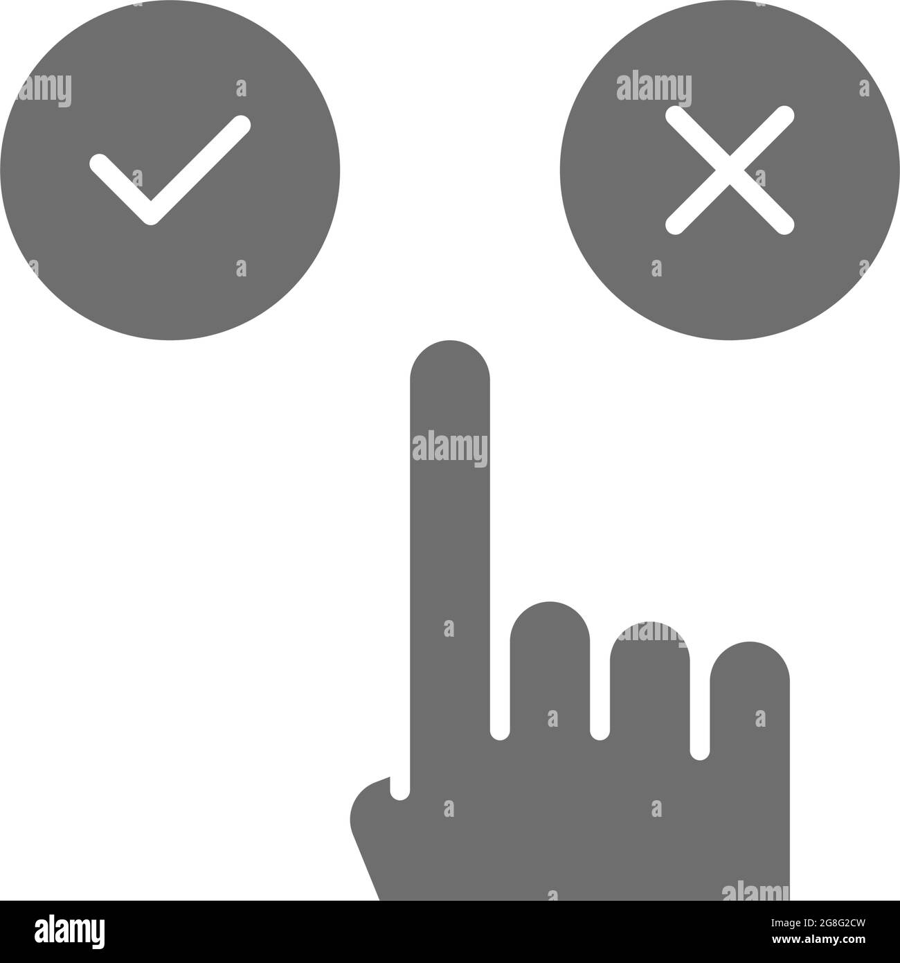 People choice yes and no buttons, positive, negative, like or dislike ...