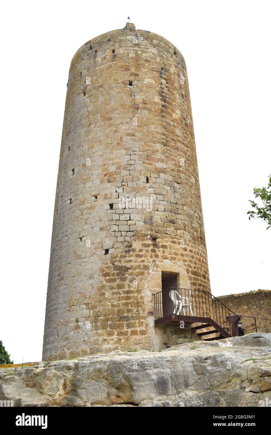 Tower of the Hours in Pals Gerona Spain Stock Photo