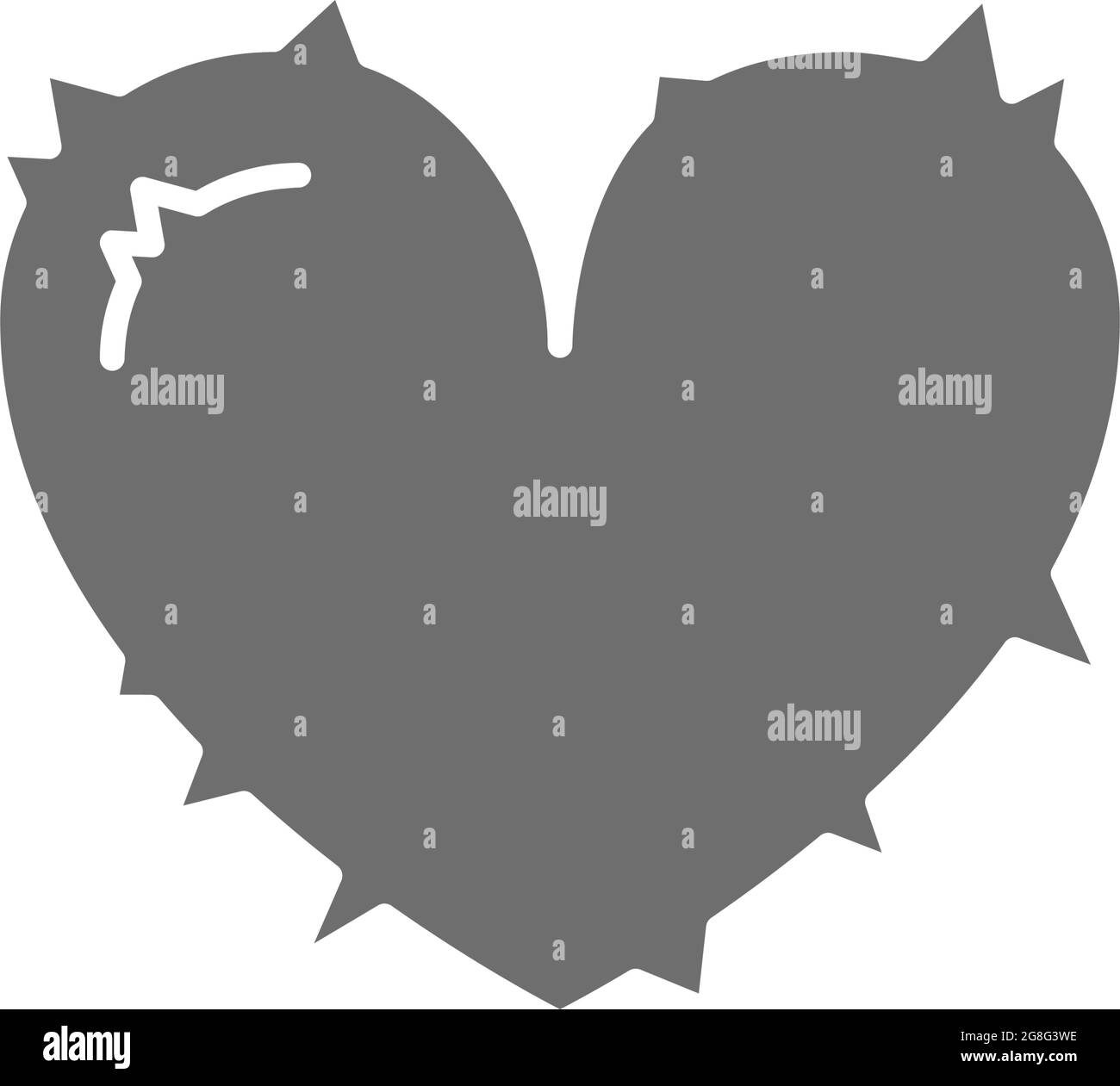 Heart attack, pain in heart grey icon Stock Vector Image & Art Alamy