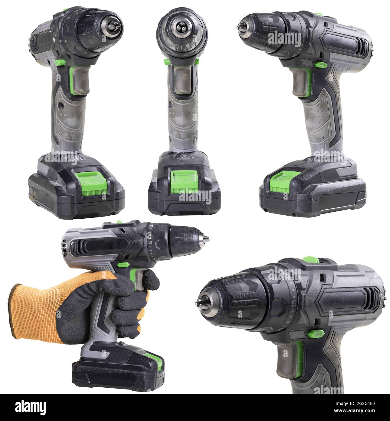 Electric screwdriver used by fitters and mechanics. Tools for drilling