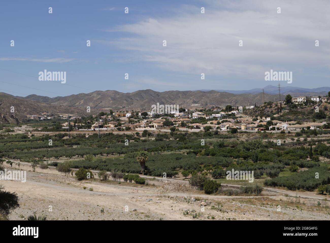 Arboleas village overview the Almanzora valley Stock Photo Alamy