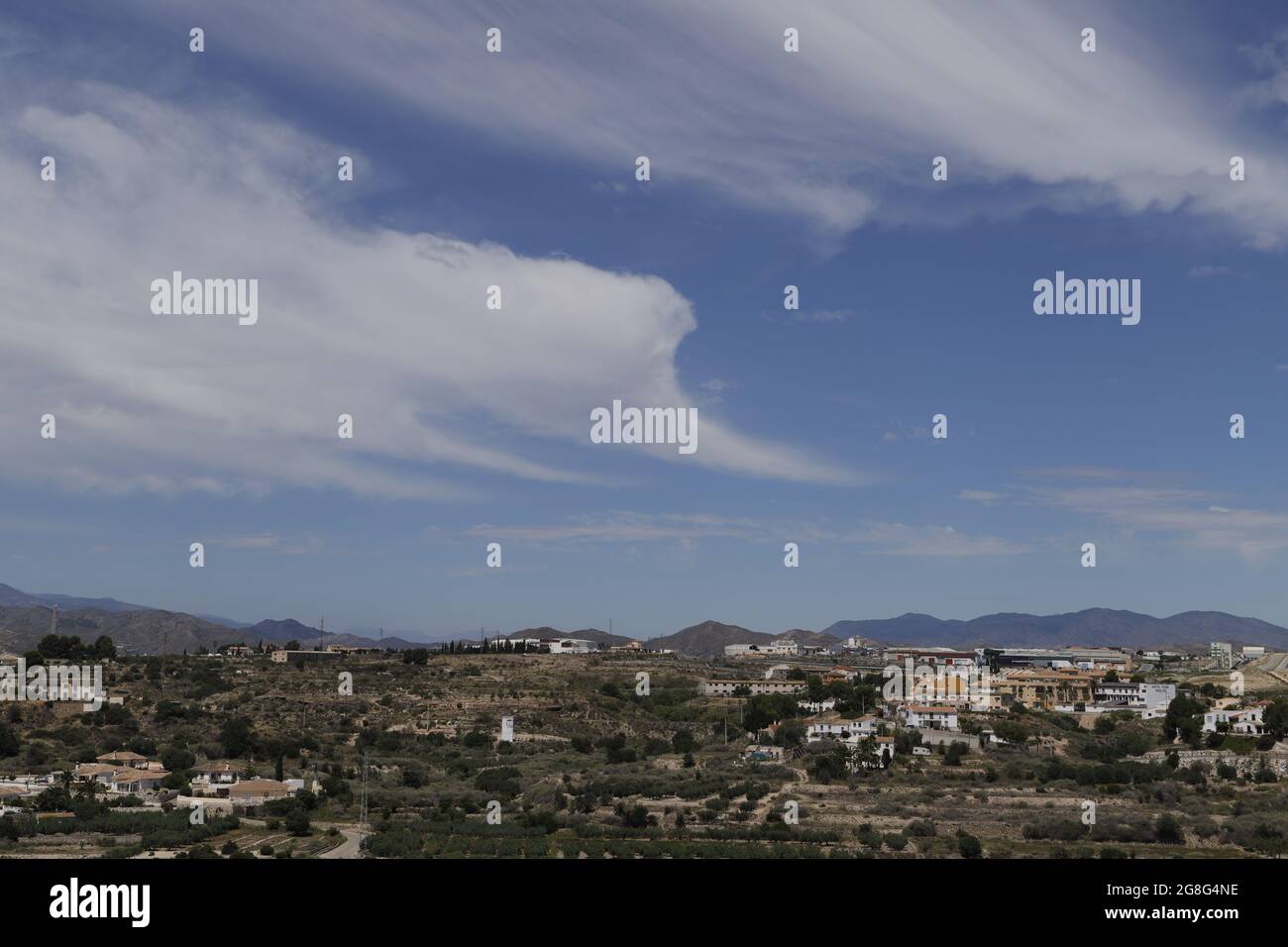 Arboleas village overview the Almanzora valley Stock Photo Alamy