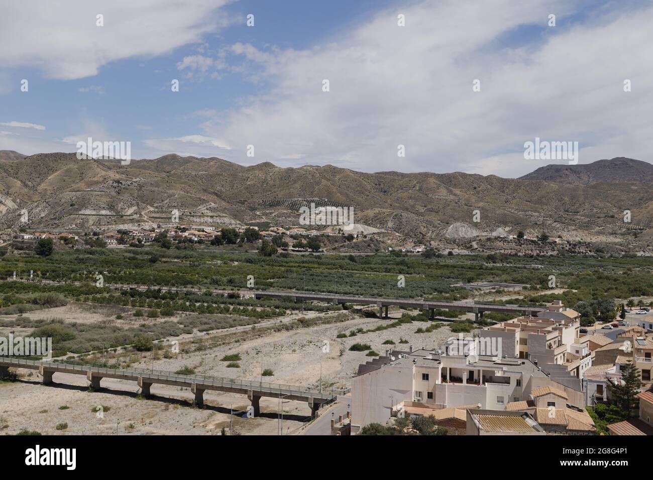 Arboleas village overview the Almanzora valley Stock Photo Alamy