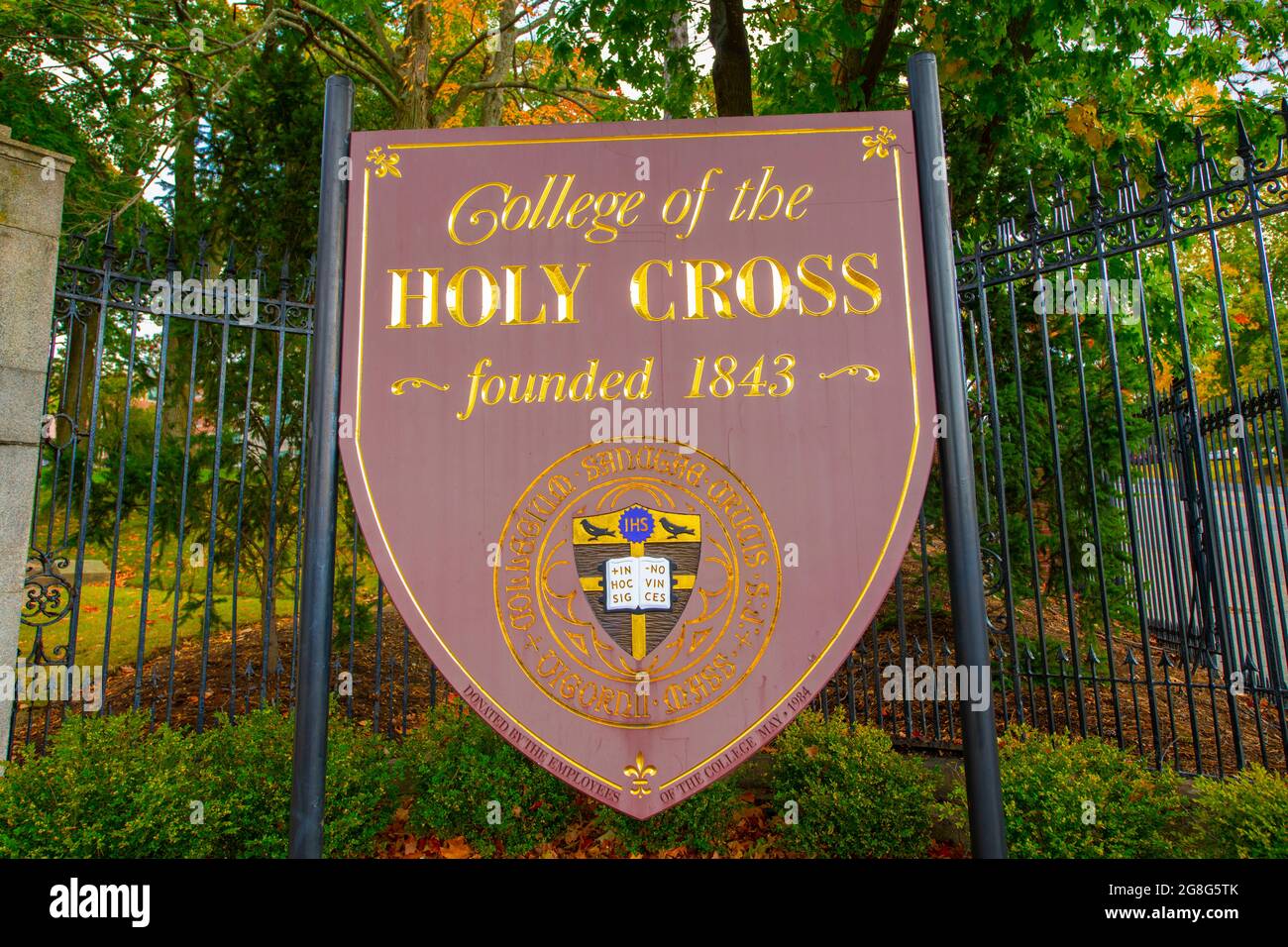 College of the Holy Cross at 1 College Street in Worcester, Massachusetts MA, USA. Stock Photo