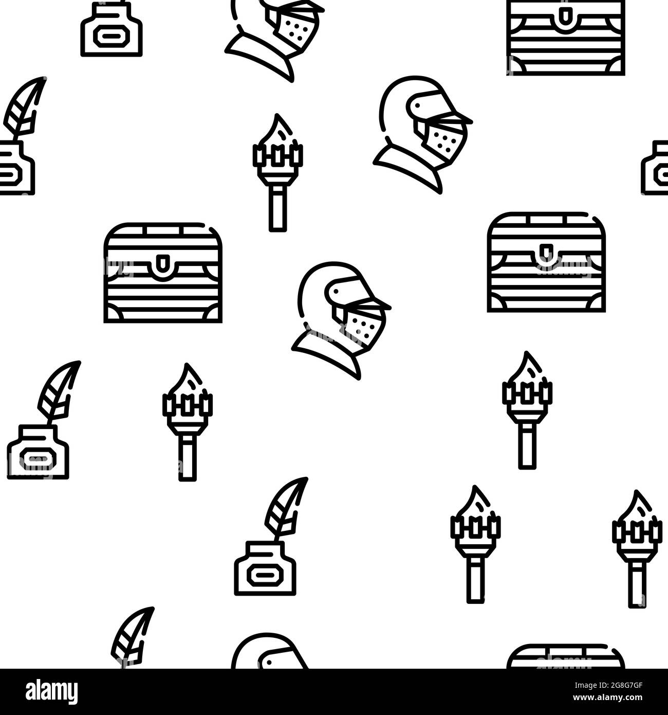 Medieval Middle Age Vector Seamless Pattern Stock Vector Image & Art ...
