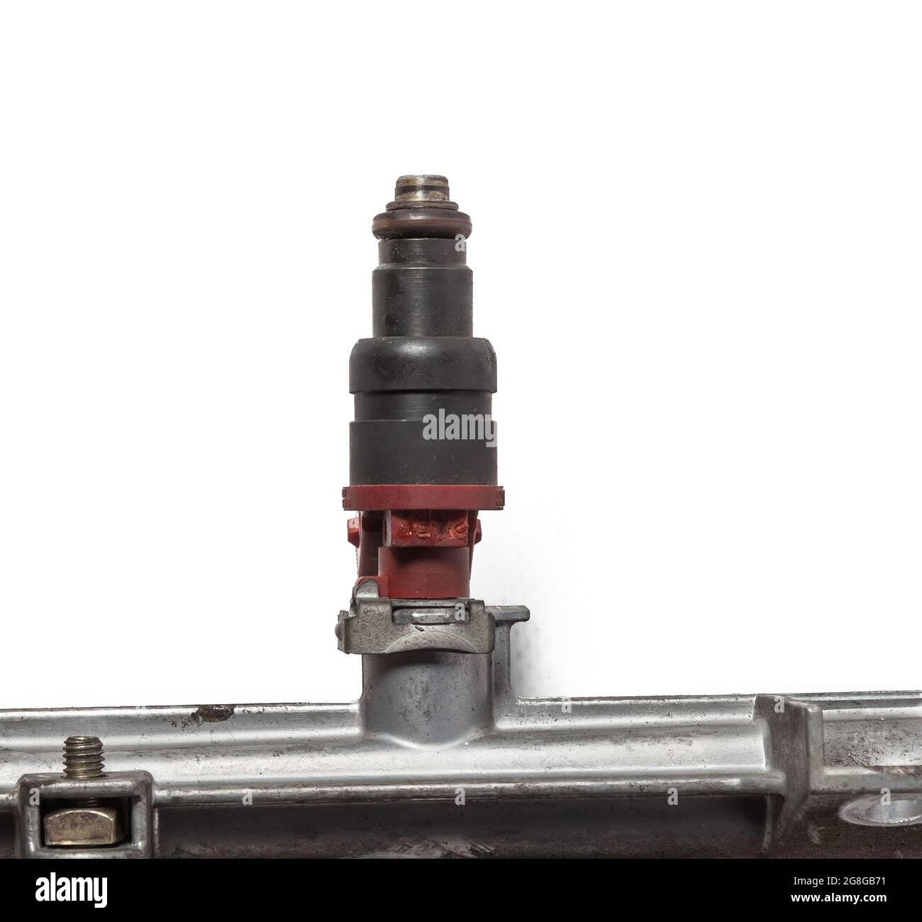 Used fuel injector into the combustion chamber of the engine on a white