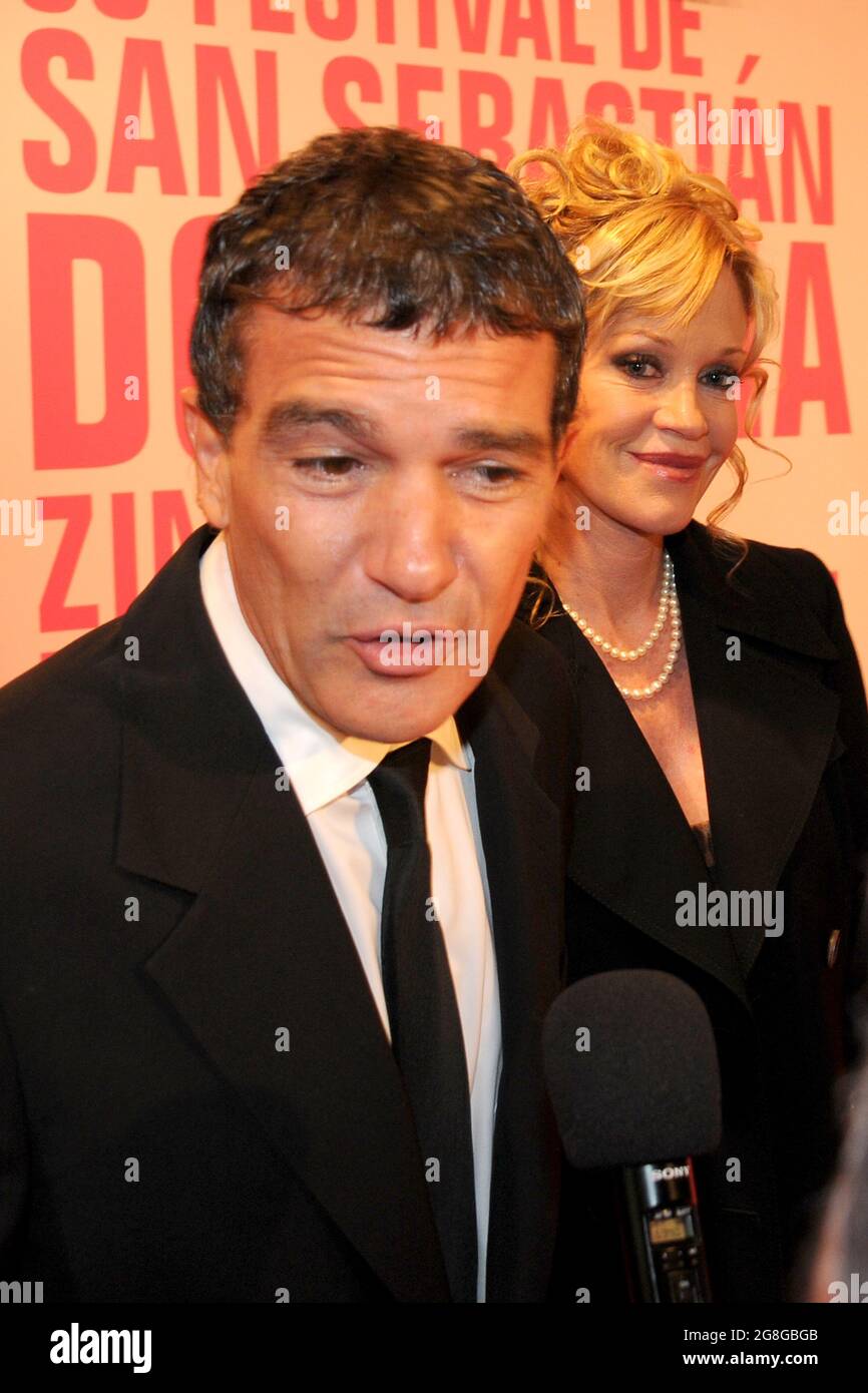 Antonio Banderas and Melanie Griffith at the San Sebastian International Film Festival. (Credit image: © Julen Pascual Gonzalez) Stock Photo