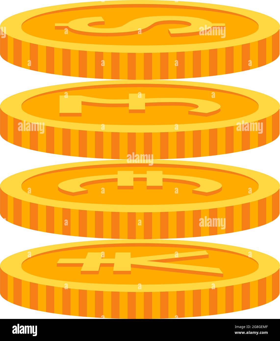 Money currency gold coin icon vector illustration Stock Vector Image ...
