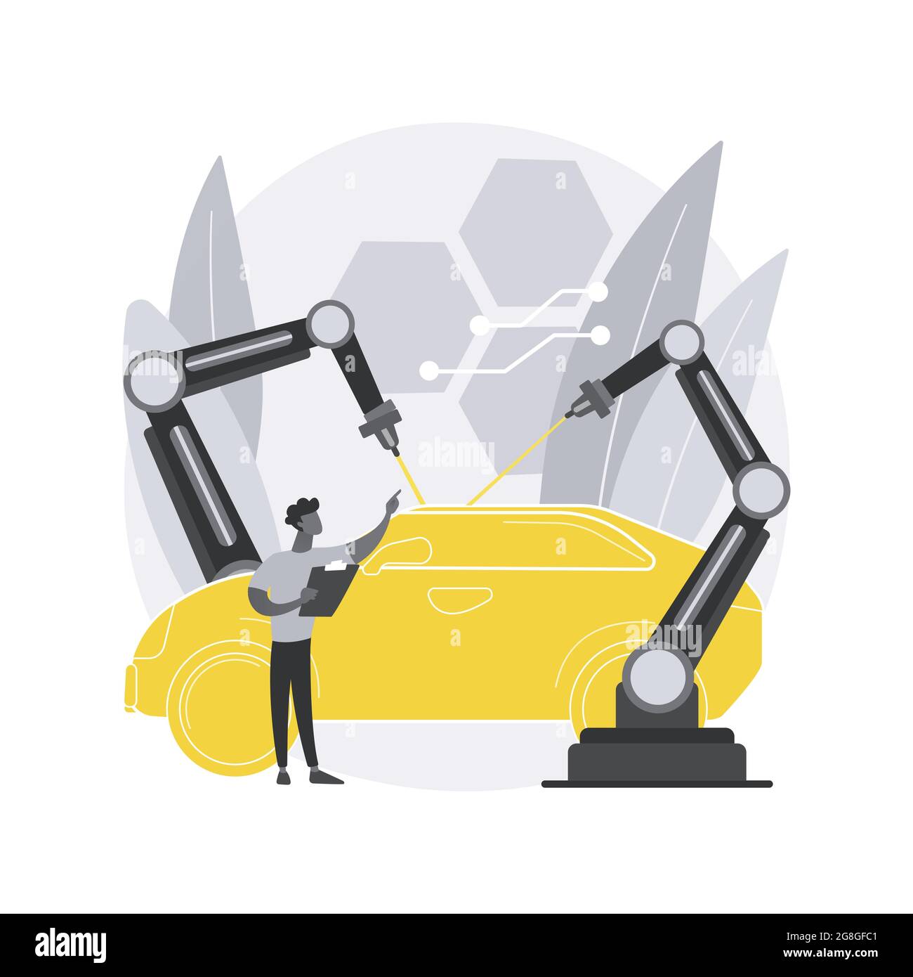 Laser technologies abstract concept vector illustration. Stock Vector