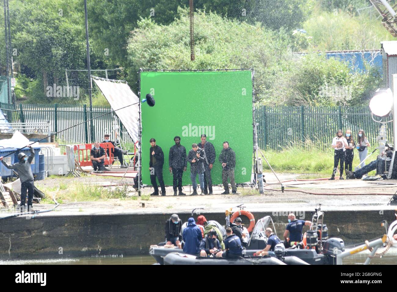 Filming of a scene from Gangs of London season 2 Stock Photo