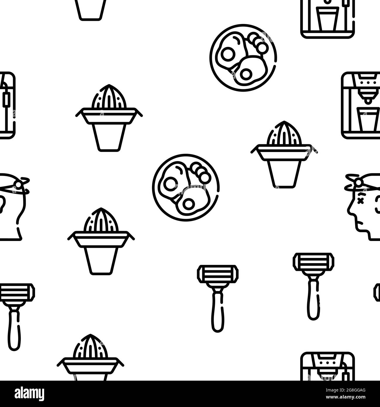 morning-routine-daily-vector-seamless-pattern-stock-vector-image-art