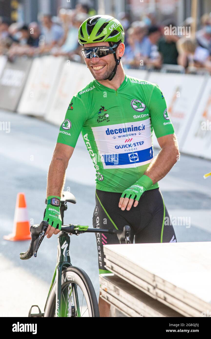 British Mark Cavendish of Deceuninck Quick Step pictured during the Natourcriterium Roeselare cycling race Tuesday 20 July 2021 in Roeselare. The c Stock Photo Alamy