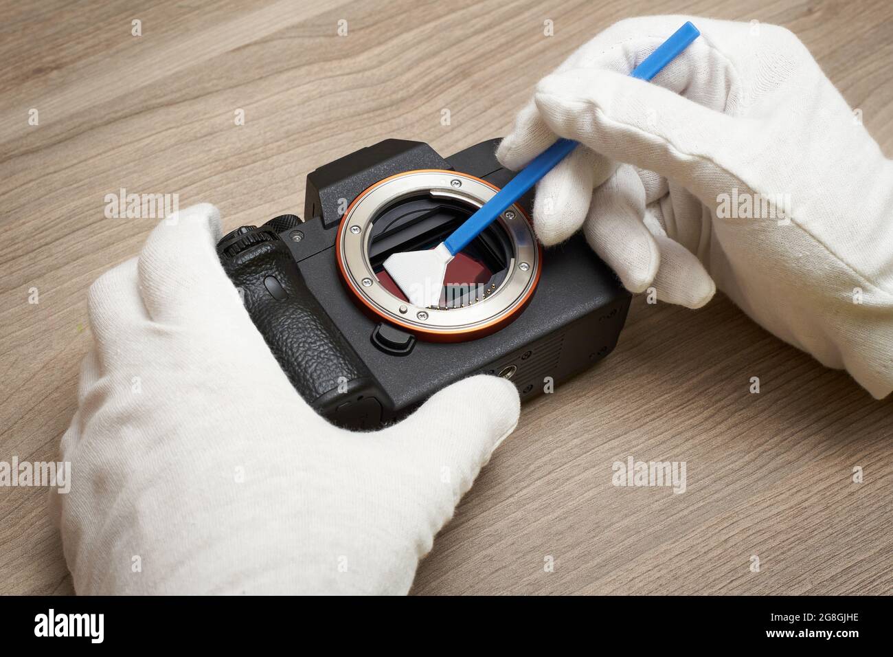 Removing sensor dust from a modern digital full frame camera sensor