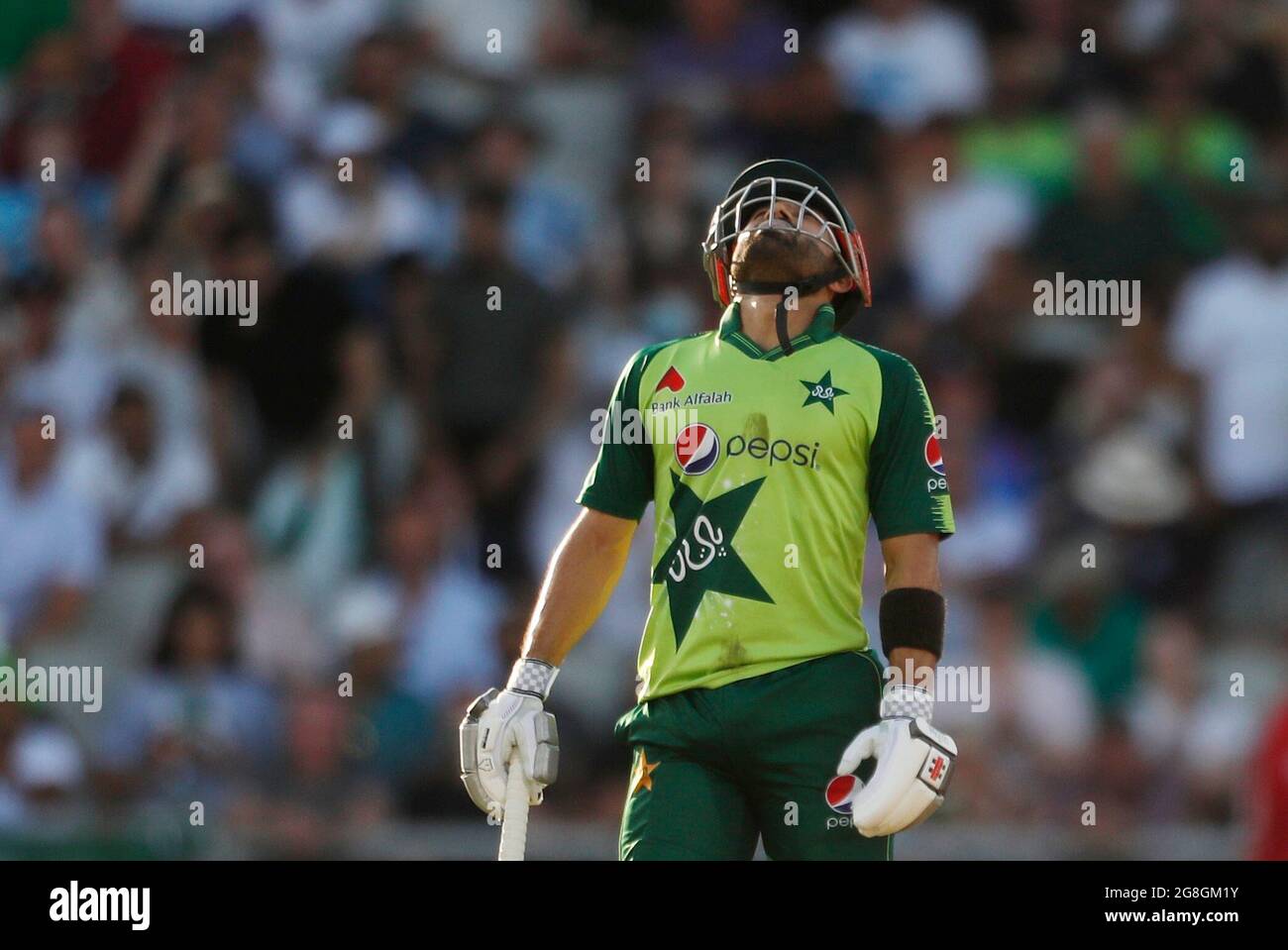 Cricket Third Twenty20 International England V Pakistan Emirates Old Trafford Manchester Britain July 20 2021 Pakistan S Mohammad Rizwan Celebrates His Half Century Action Images Via Reuters Lee Smith Stock Photo Alamy