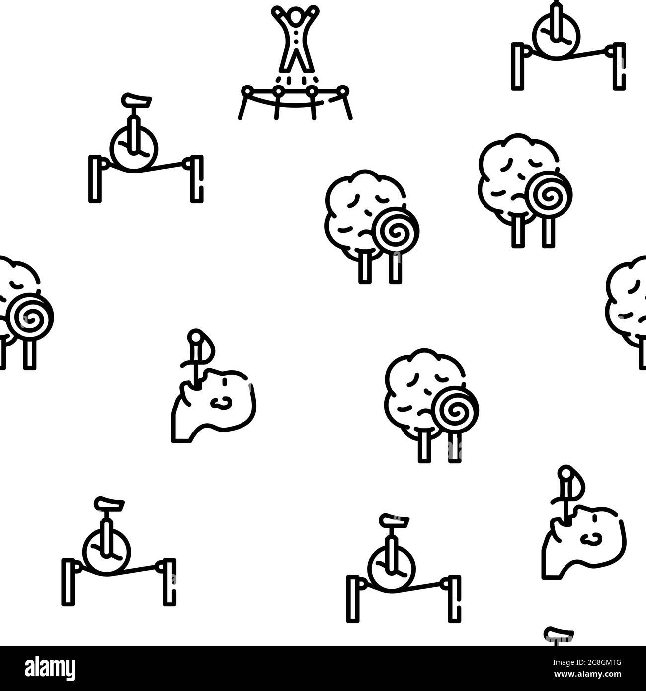 Circus Entertainment Vector Seamless Pattern Stock Vector Image & Art ...