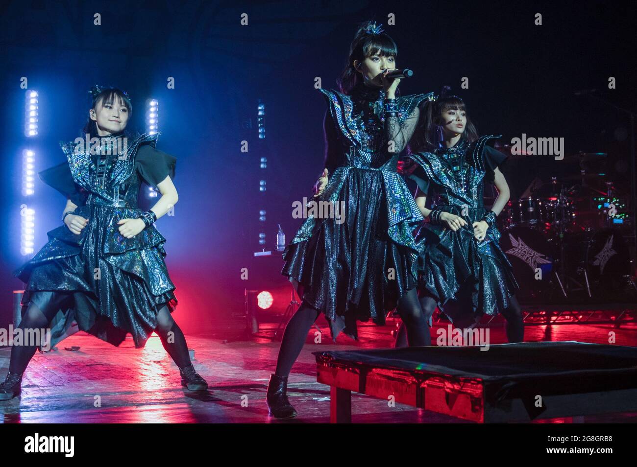 Japanese kawaii metal band BabyMetal live in concert at London's