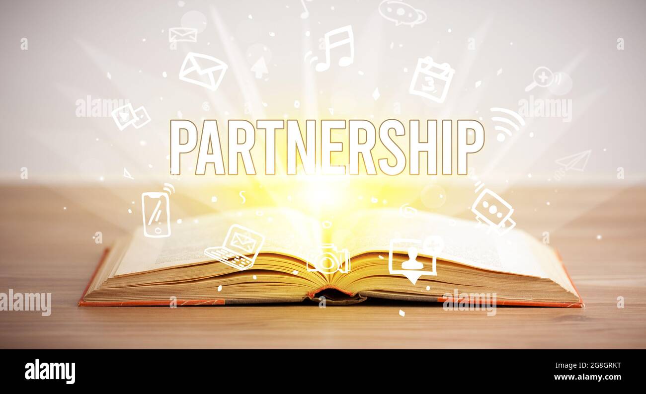 Business Book Inscriptions Examples open book with business inscription Stock Photo - Alamy