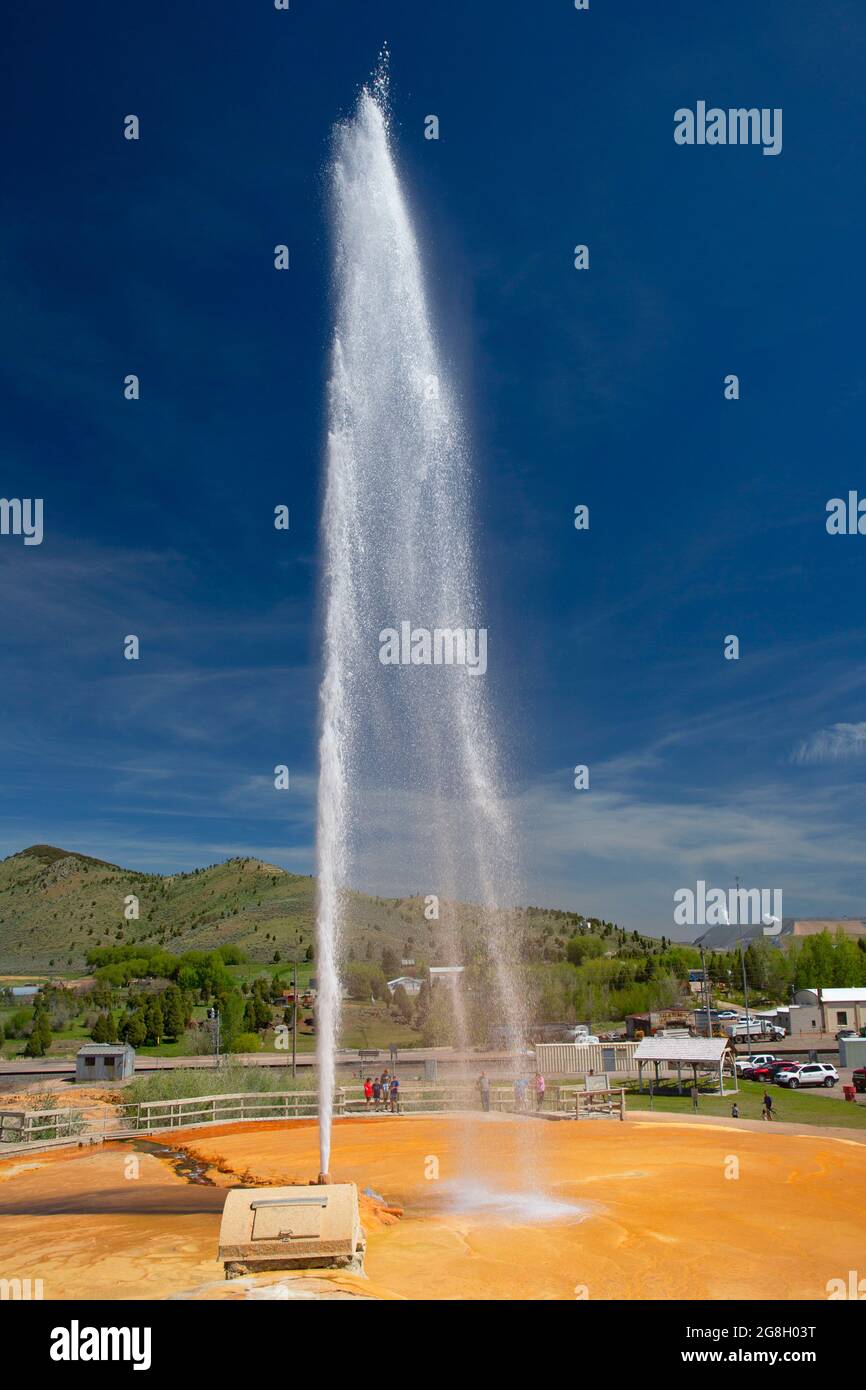 Geyser, Geyser Park, Soda Springs, Idaho Stock Photo Alamy