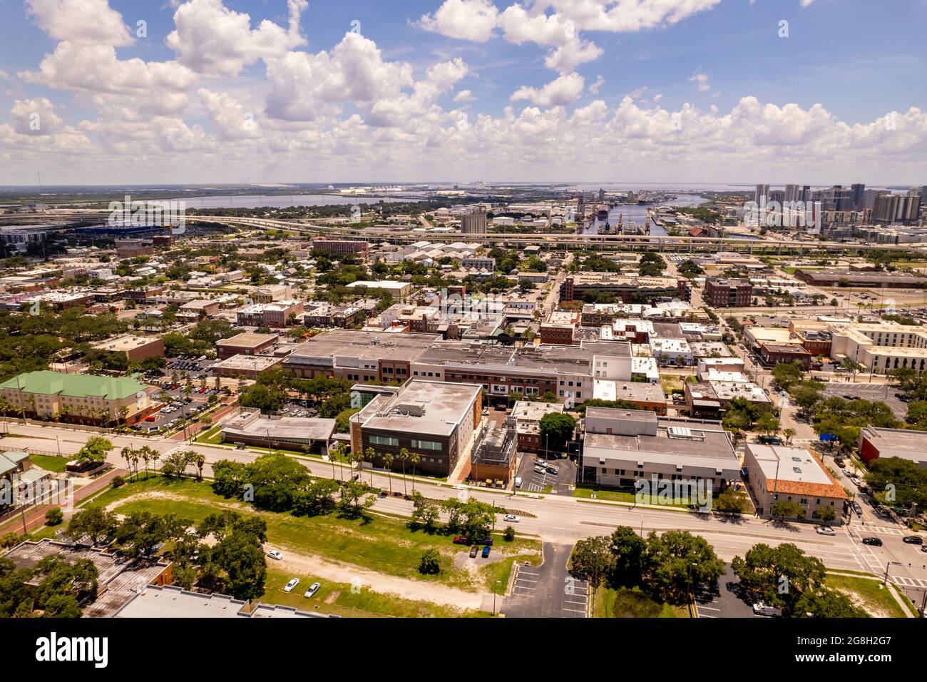Aerial photo Port of Tampa Florida USA Stock Photo