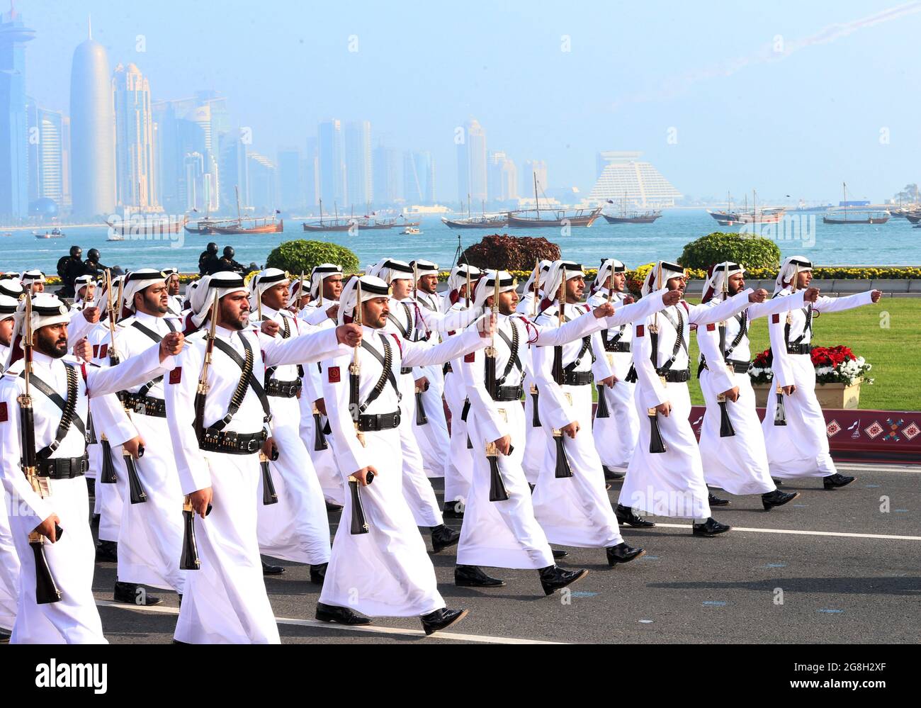 Qatar national day celebration Stock Photo Alamy