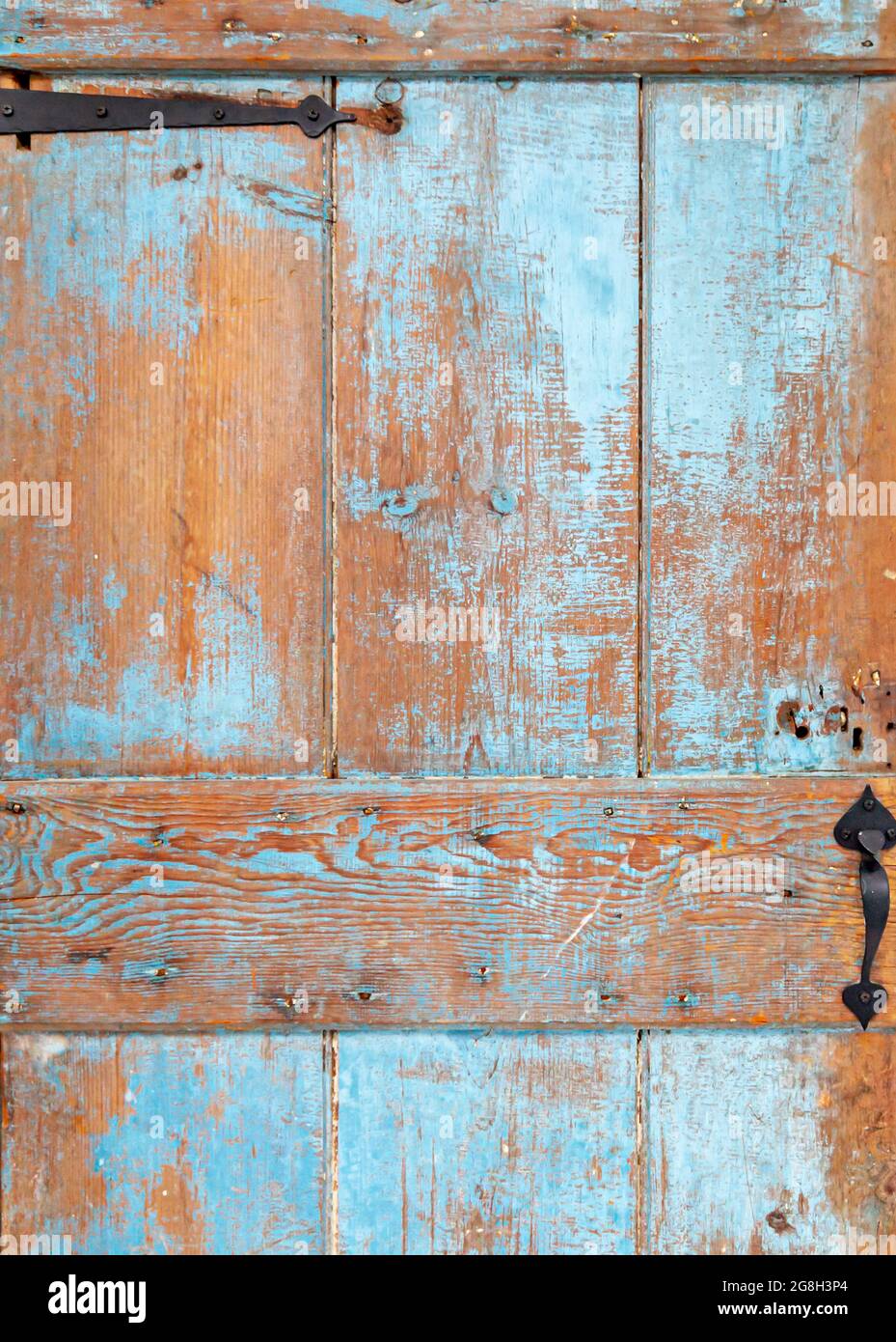 detail of an old wooden door Stock Photo