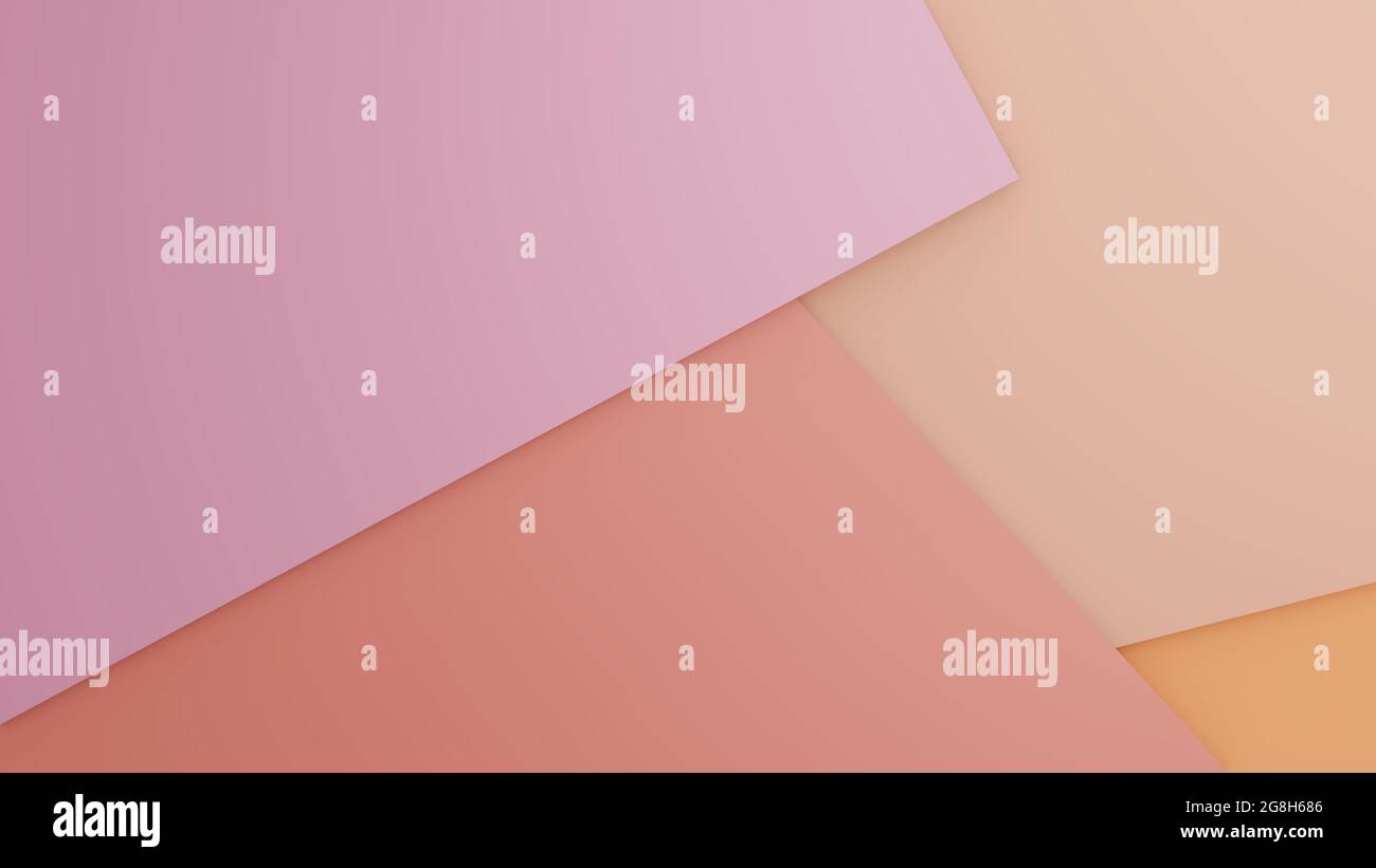 Multi Layered 3D illustration in a pastel color palette Stock Photo - Alamy