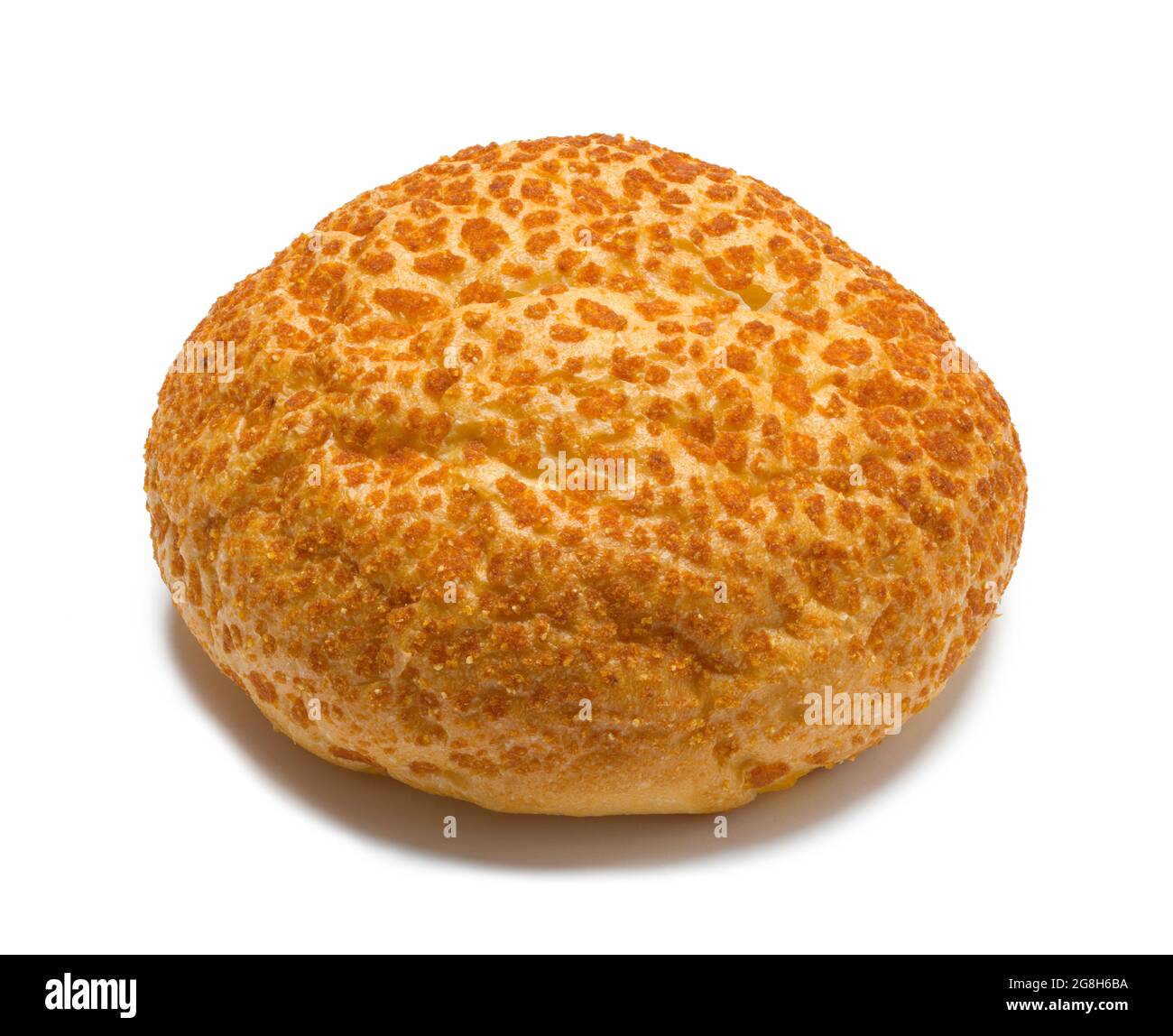 Wheat Bread Roll Cut Out on White. Stock Photo