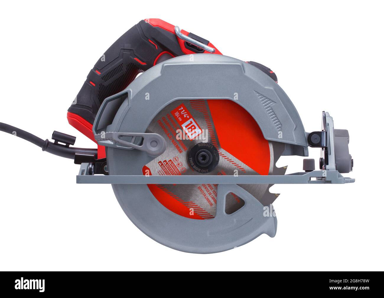 Electric Circular Saw Cut Out on White Stock Photo Alamy