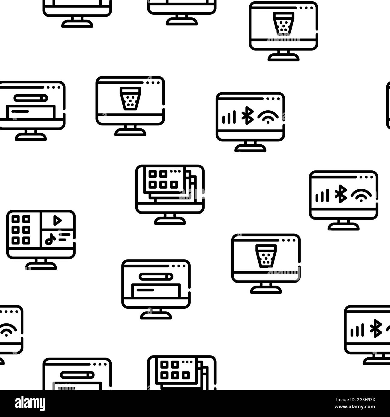 Operating System Pc Vector Seamless Pattern Stock Vector Image & Art ...