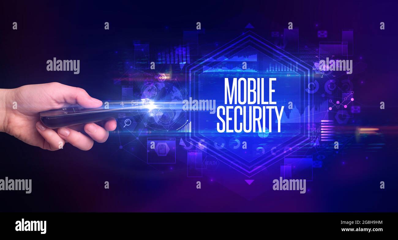 hand holding wireless peripheral, cyber security concept Stock Photo ...