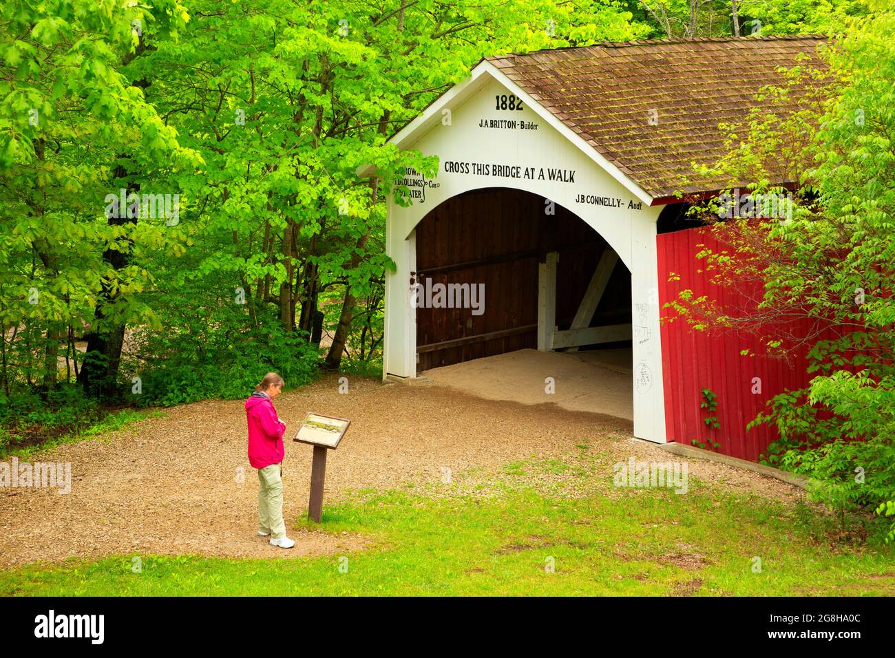 Narrows Covered Bridge, Turkey Run State Park, Indiana Stock Photo Alamy