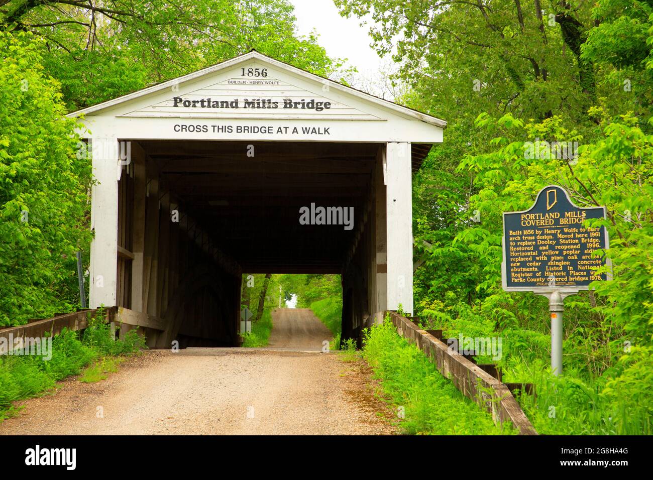 Portland Mills Covered Bridge, Parke County, Indiana Stock Photo Alamy