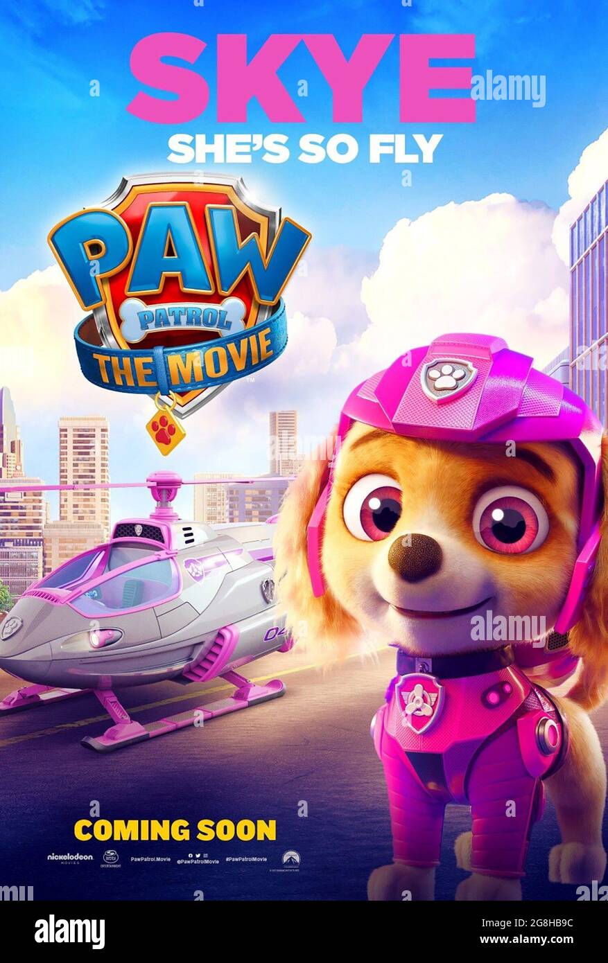 PAW PATROL THE MOVIE, US character poster, Skye (voice Lilly Bartlam