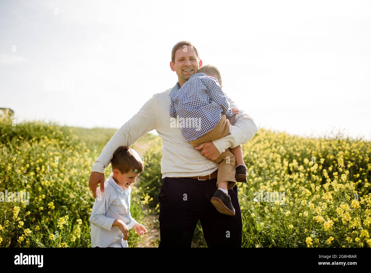 Boys in wildflowers hi-res stock photography and images - Alamy