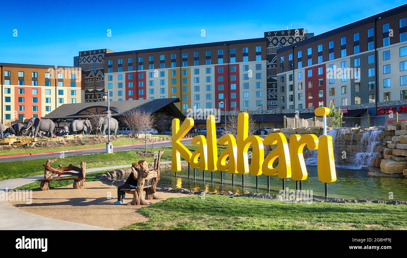 April 19, 2021, Round Rock, Texas. Kalahari resort sigh. America's