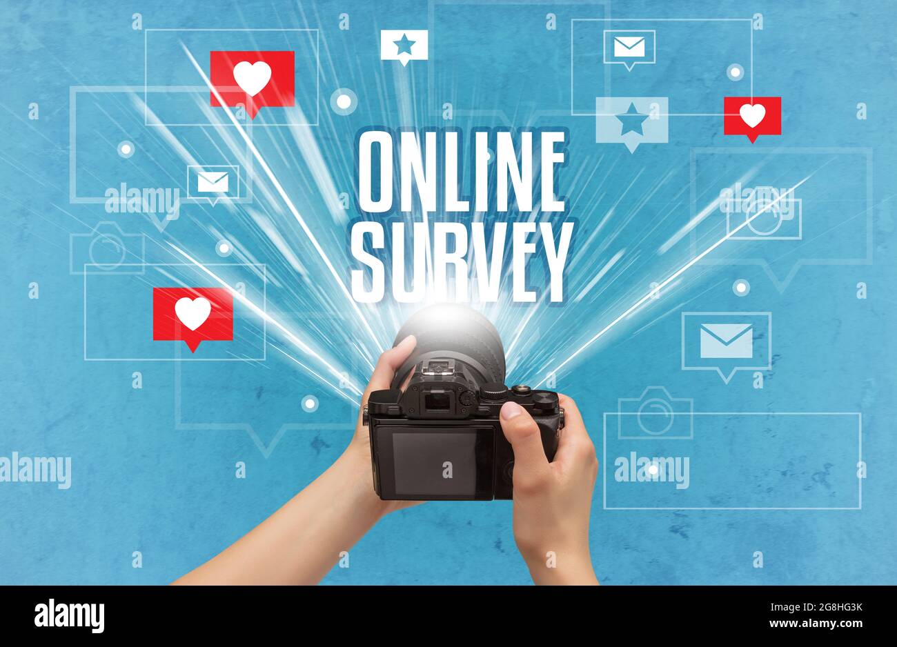 Smiling person taking survey hi-res stock photography and images - Alamy