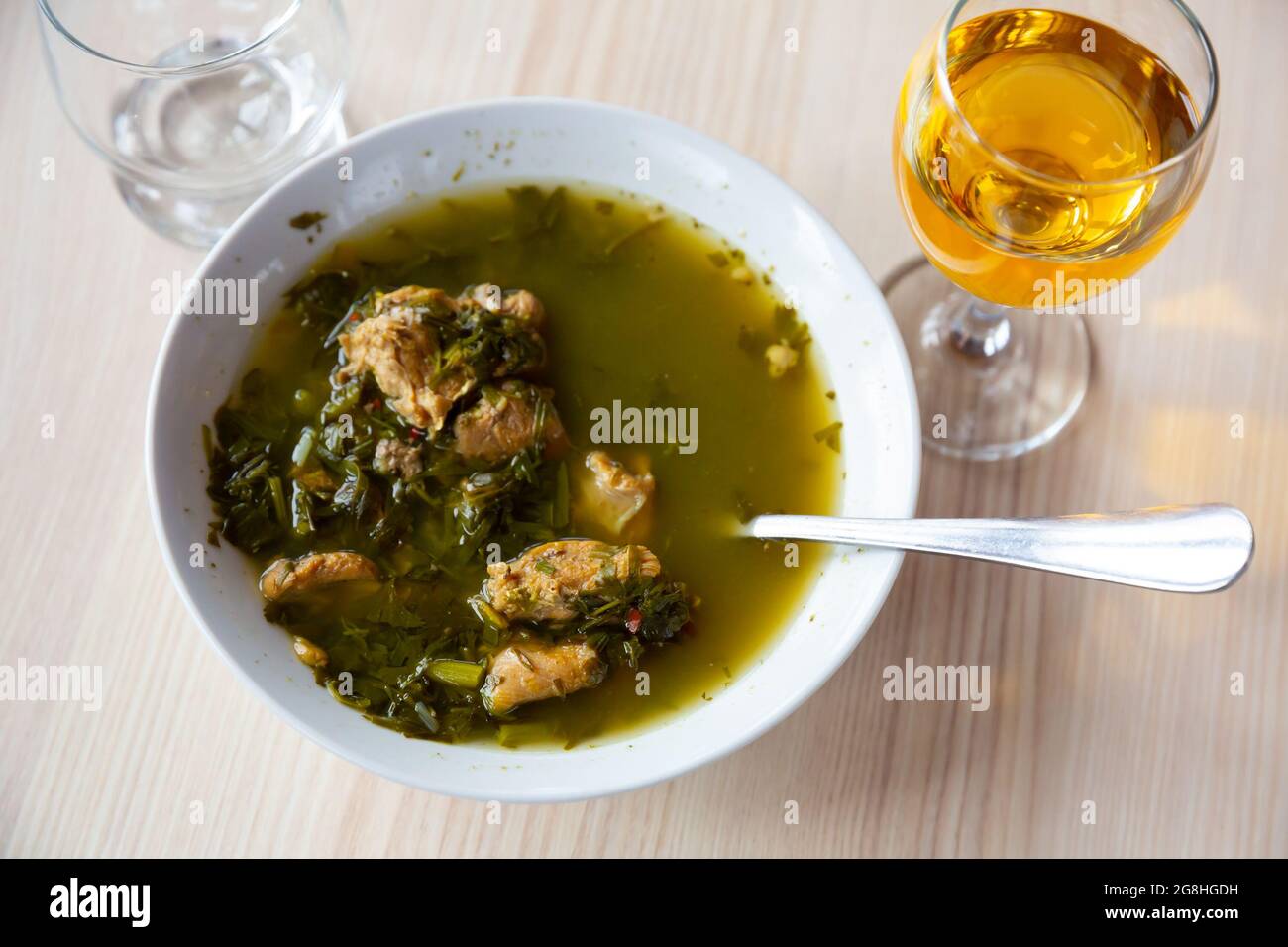 Chakapuli lamb is dish closeup Stock Photo Alamy
