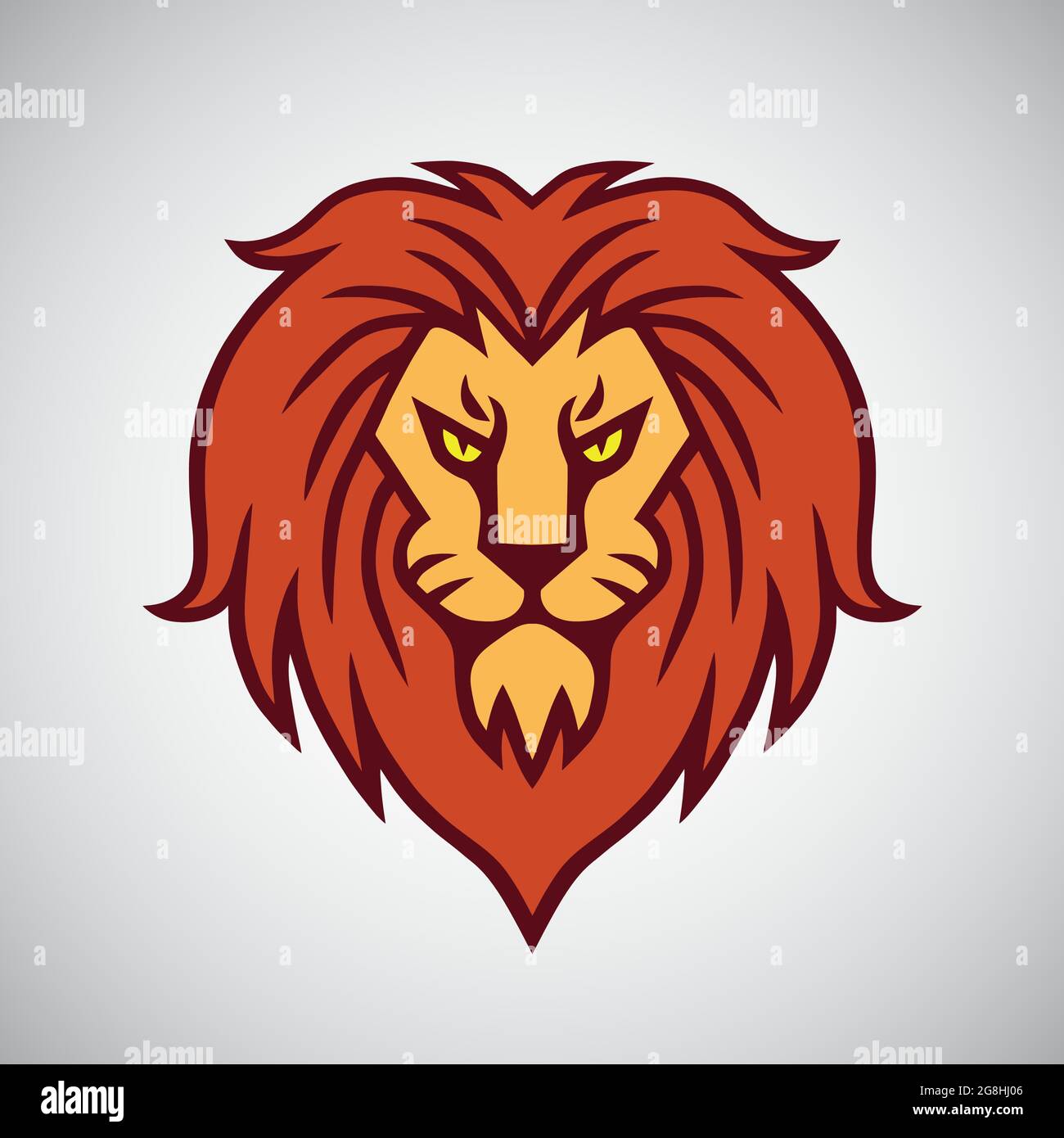 Lion Head Logo Mascot Design Vector Template Icon Stock Vector Image ...