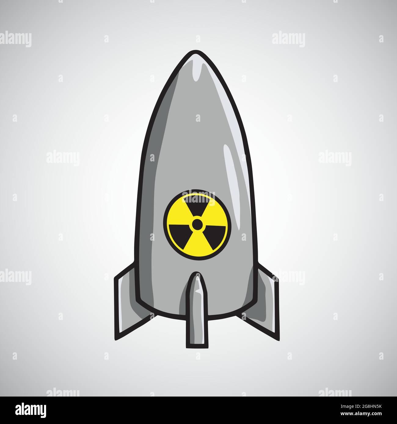 Atomic Nuclear Bomb Vector Illustration Stock Vector