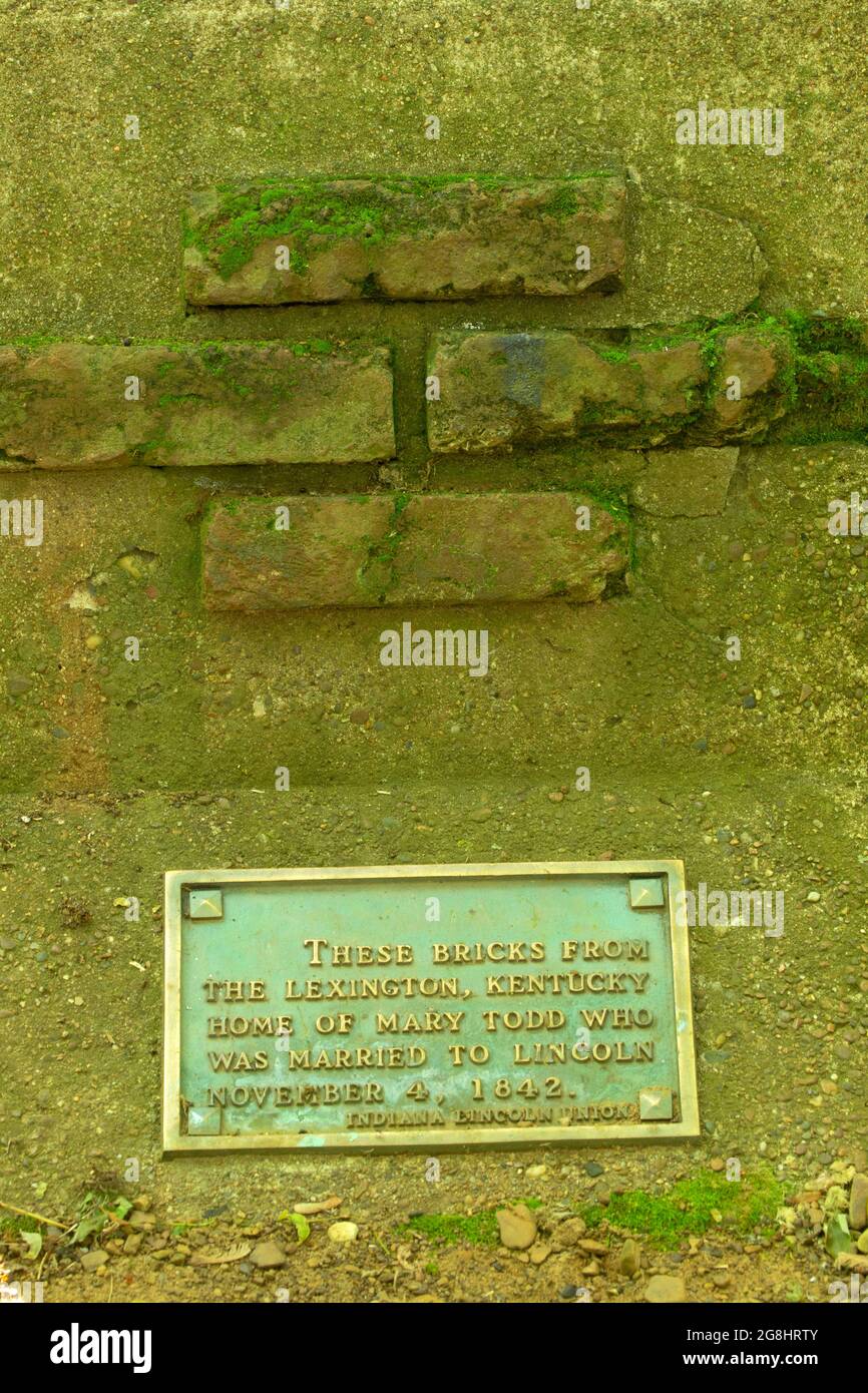 Trail of 12 Stones marker, Lincoln Boyhood National Memorial, Indiana