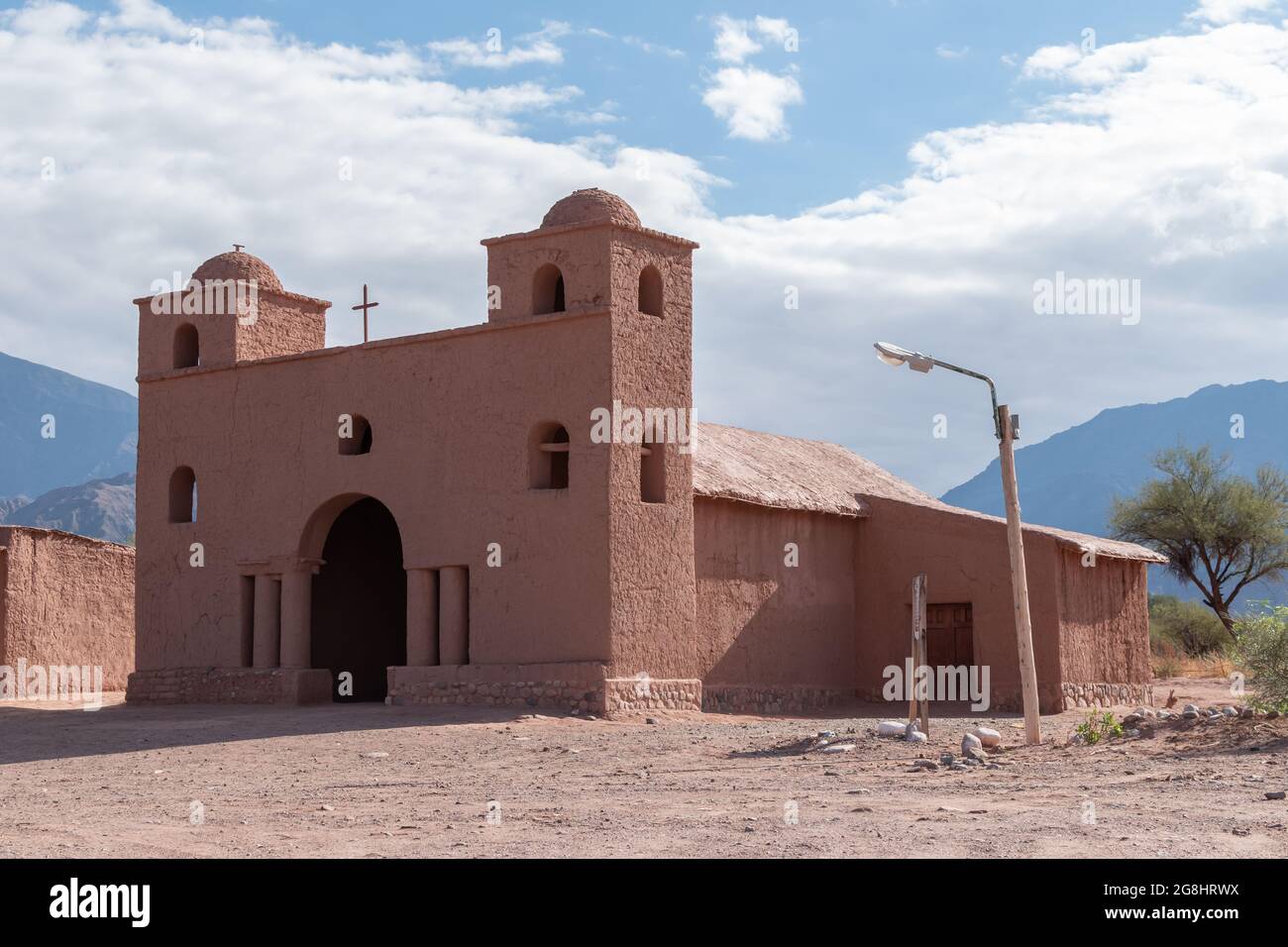 Rural church on the adobe route in Tinogasta Catamarca, Argentina Stock Photo
