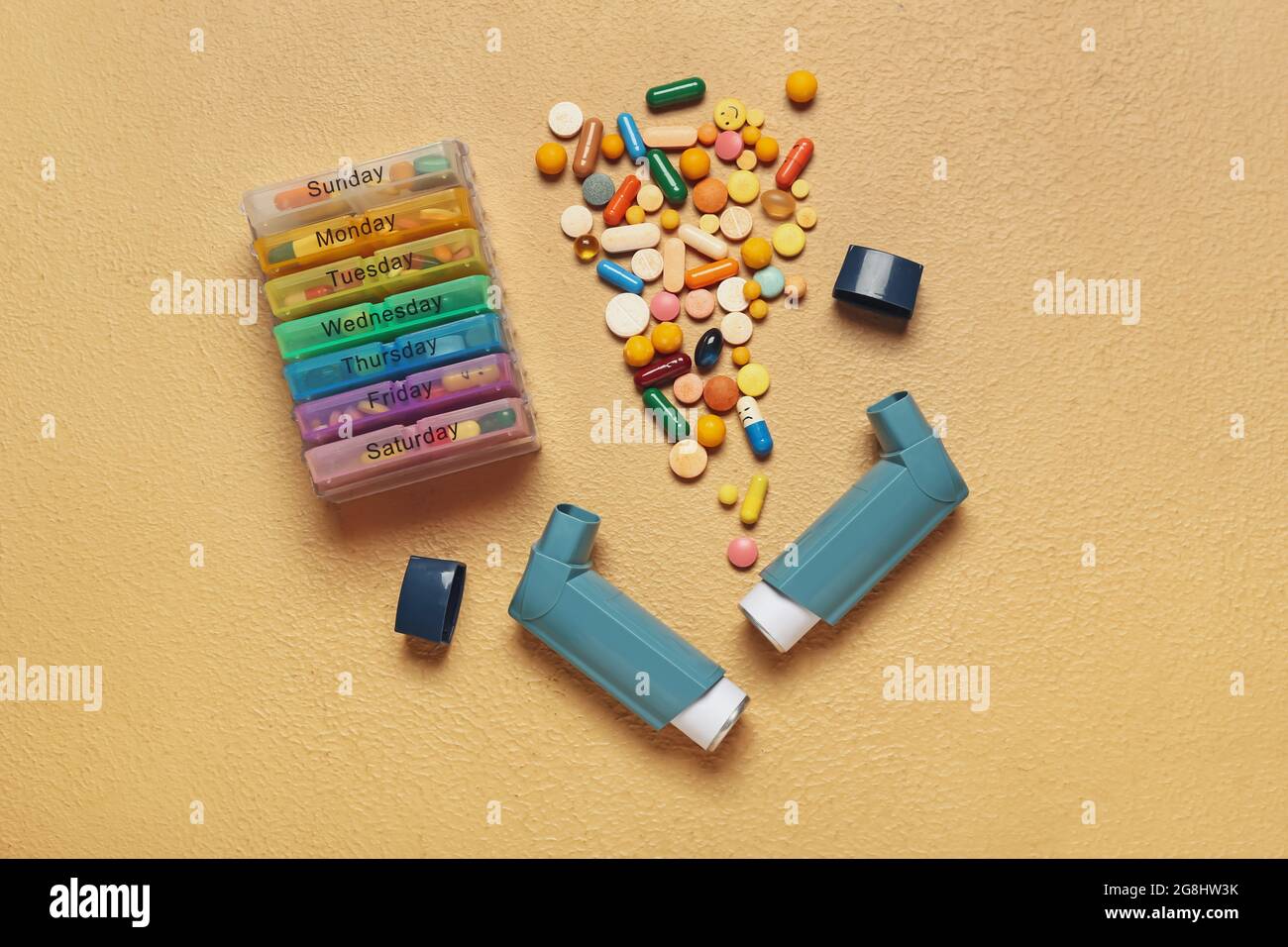 Modern inhalers asthma aerosol hi-res stock photography and images - Alamy