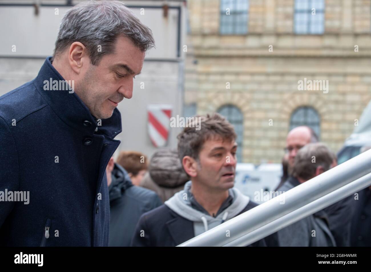 Munich, Germany. 06th Mar, 2020. Bavarian Prime Minister Markus Soeder ( CSU ) at the antifascist protest ' Just don't do it ' organized by Bellevue di Monaco on 6. March 2020 at the Max-Josef-Platz in Munich. (Photo by Alexander Pohl/Sipa USA) Credit: Sipa USA/Alamy Live News Stock Photo