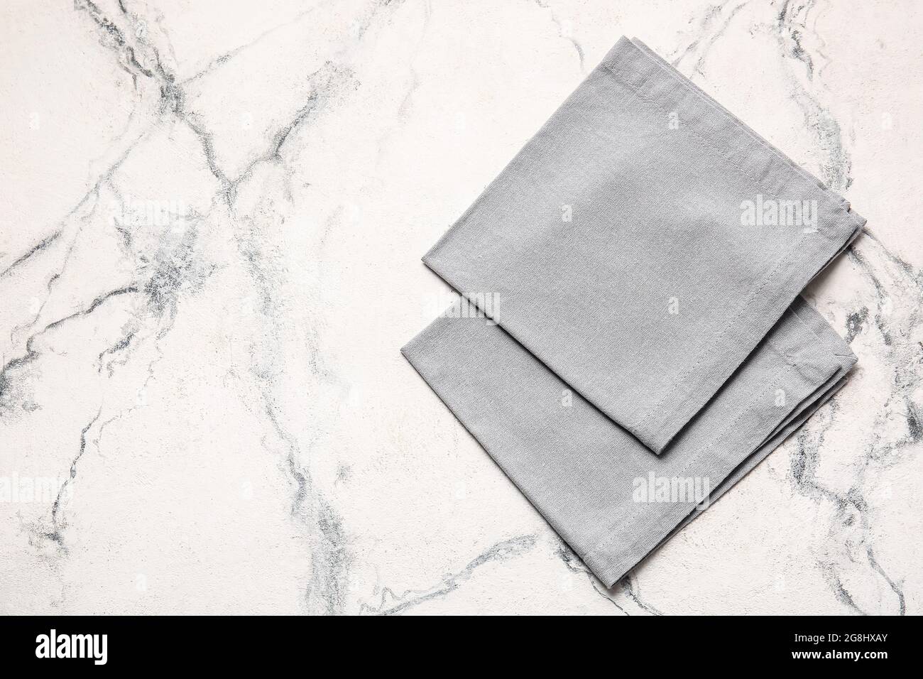 Fabric napkins on light background Stock Photo