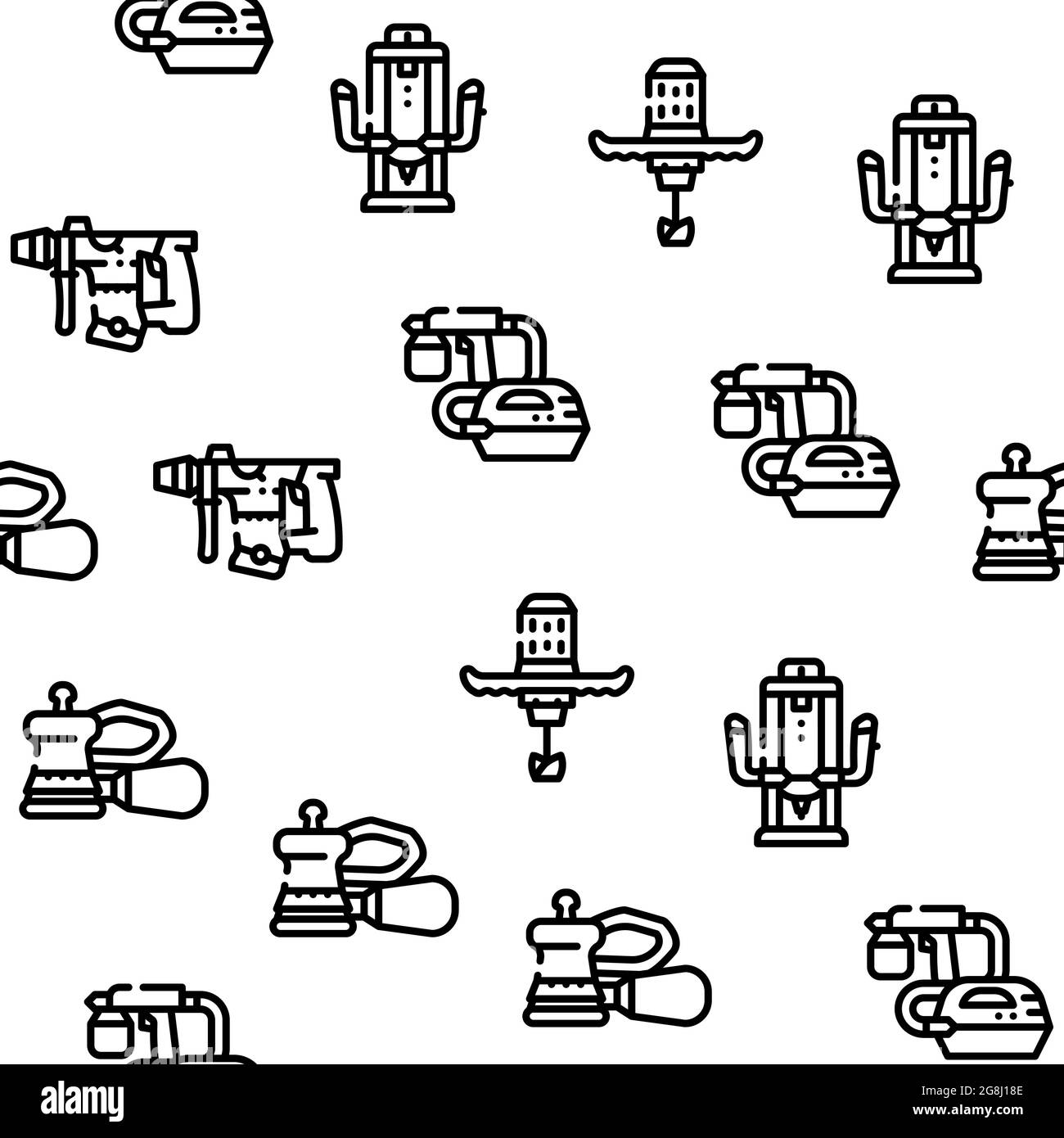Tools For Building Vector Seamless Pattern Stock Vector Image & Art - Alamy