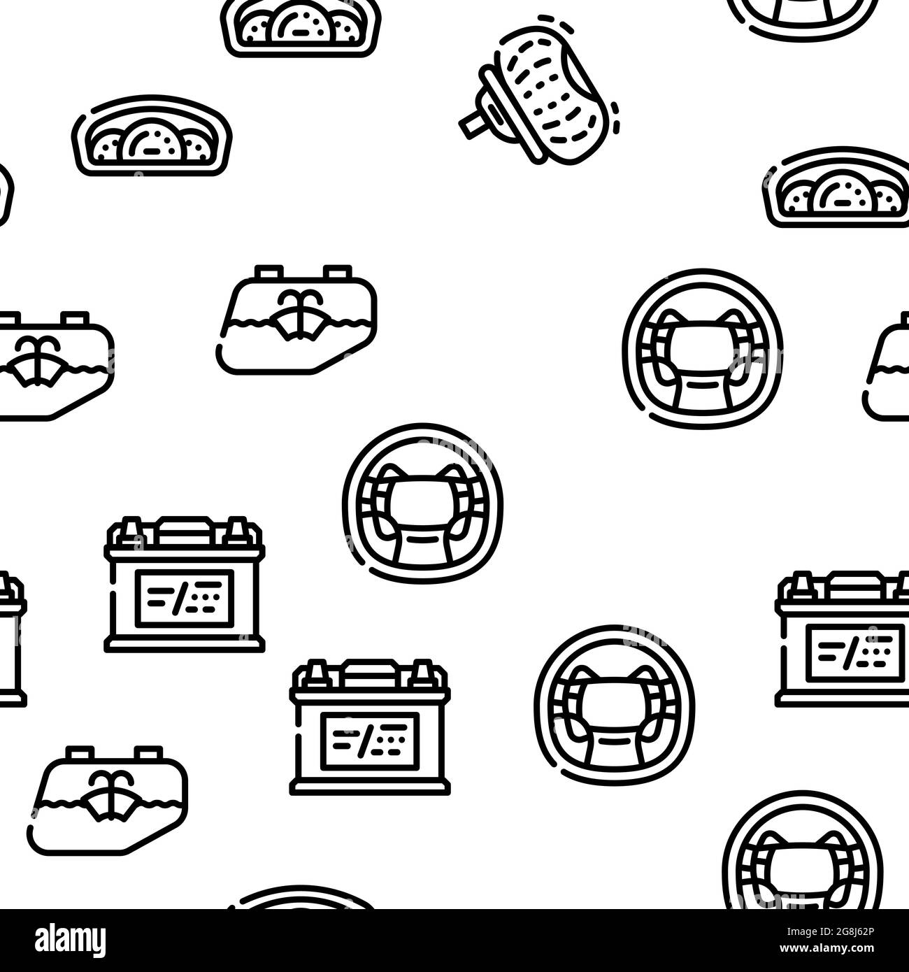 Car Vehicle Details Vector Seamless Pattern Stock Vector Image & Art