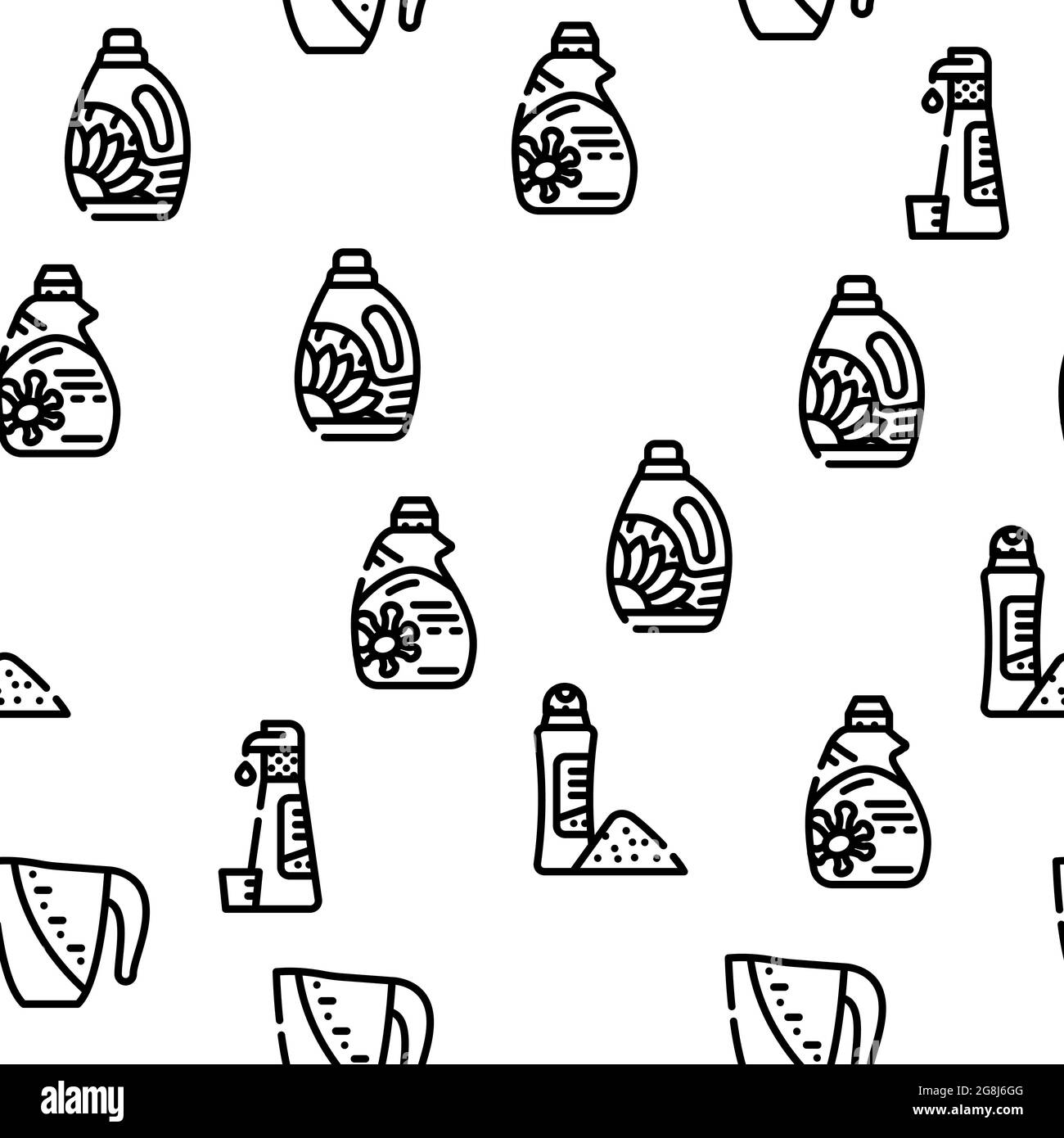 Detergent Washing Vector Seamless Pattern Stock Vector