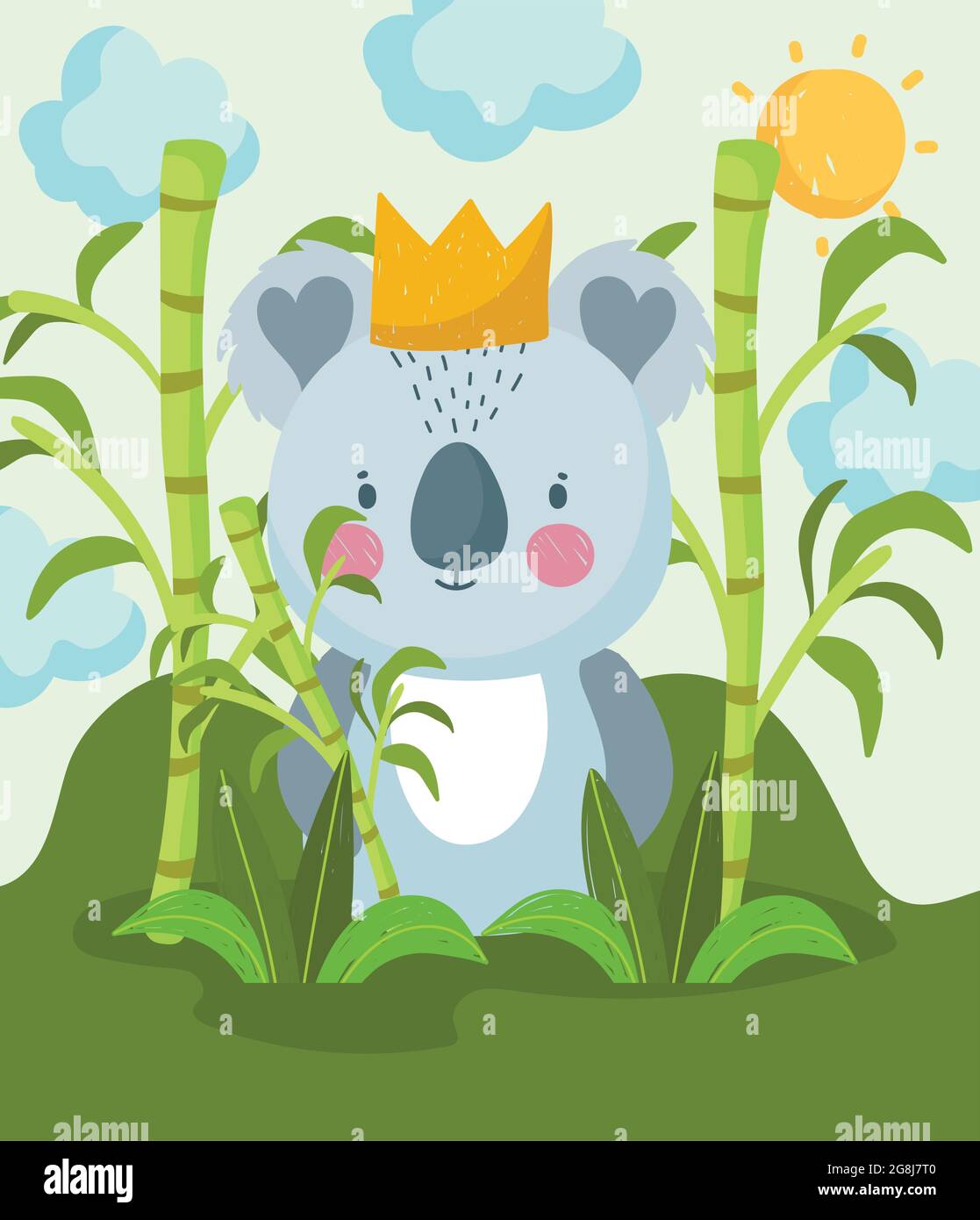 cute koala in the jungle Stock Vector Image & Art - Alamy